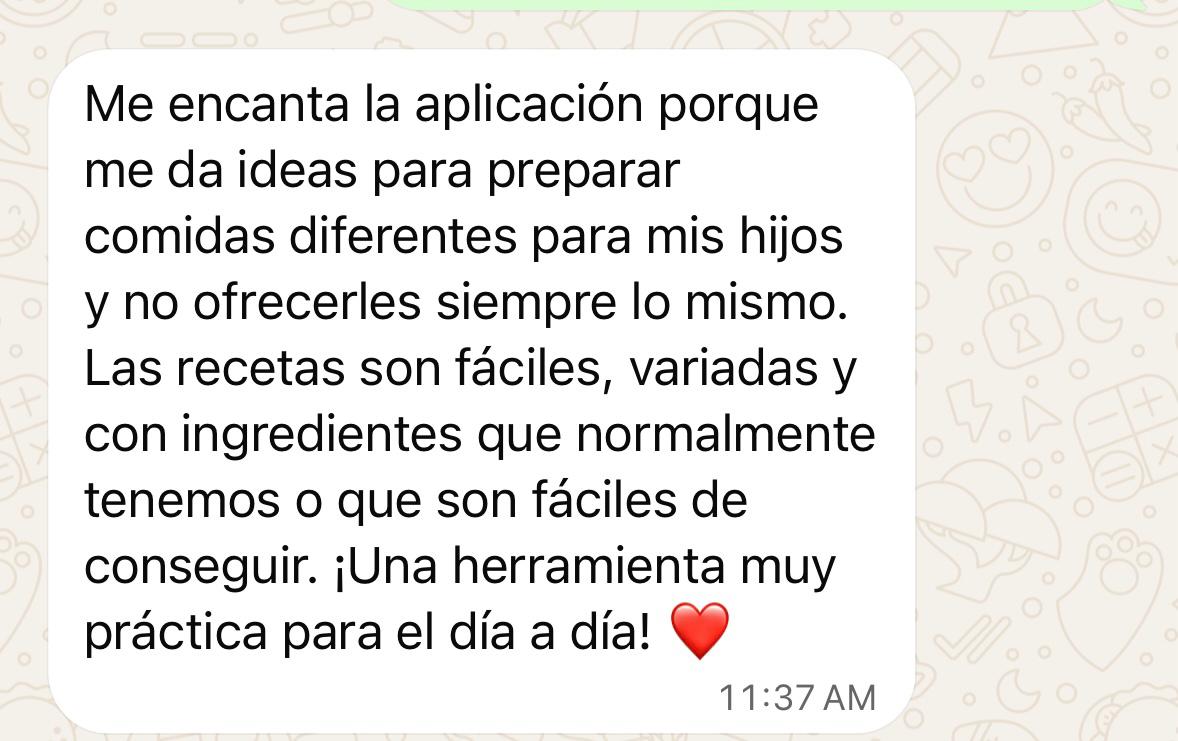 Mensaje de WhatsApp: Más variedad en el día a día